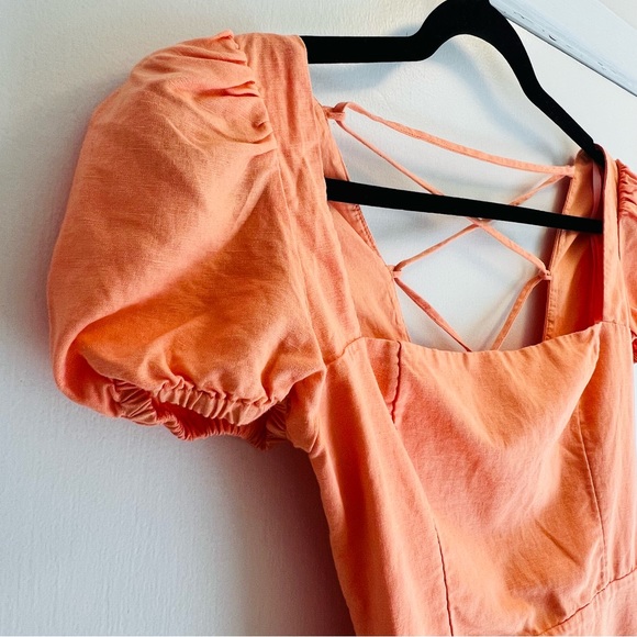 Aritzia Sunday Best Monday Dress Sunny Apricot Size 00 - Picture 4 of 12